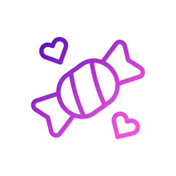 Candy love Icon gradient purple pink style valentine illustration symbol perfect. vector