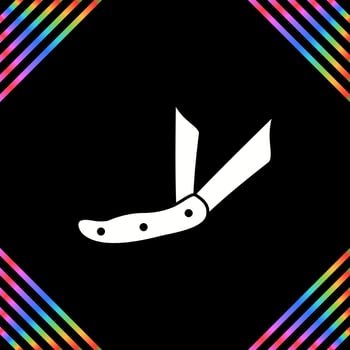 Ranger Pocket Knife Vector Icon