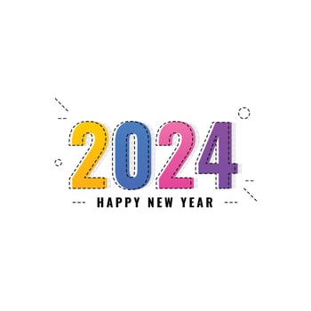 2024 New Year Celebration Design vector