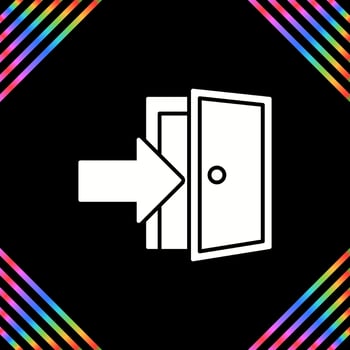 Exit Door Vector Icon