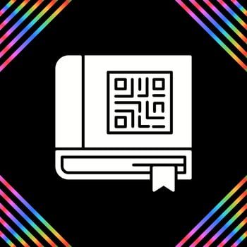 QR Book Vector Icon