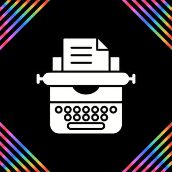 Typewriter Vector Icon