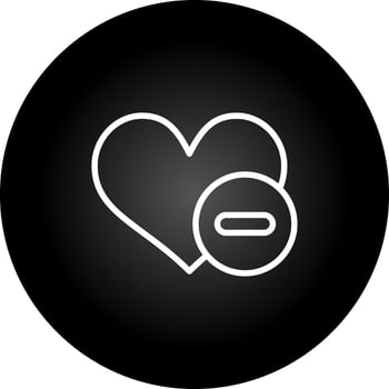 Negative Love Vector Icon