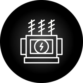 Power Transformer Vector Icon