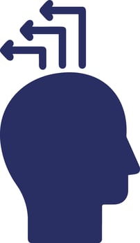 Brain idea symbol icon vector image. Illustration of the creative intelligence think design image