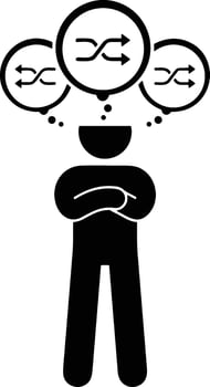 Brain idea symbol icon vector image. Illustration of the creative intelligence think design image