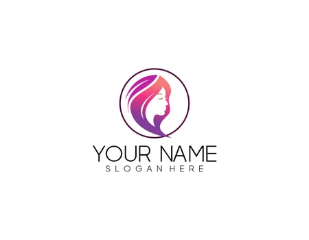 Logo for business in the industry of beauty, health, personal hygiene. Beautiful image of a female face. Linear stylized image. Logo of a beauty salon, health industry, makeup artist. vector