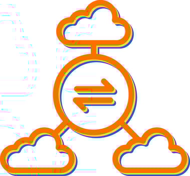 Multi-Cloud Vector Icon