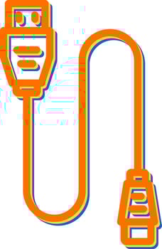 Printer Cable Vector Icon