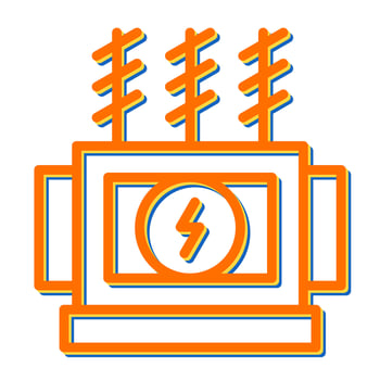 Power Transformer Vector Icon