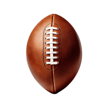 Traditional Brown Leather Football for Sports and Recreation Isolated on Clear Backdrop png