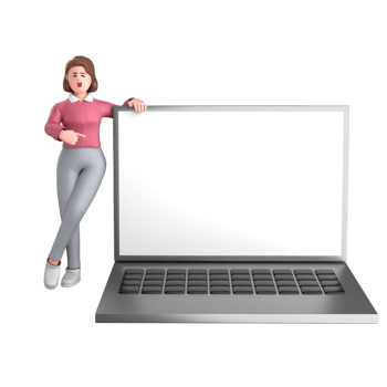 3d black business woman executive wearing a green suit pose standing with laptop, tablet, mobile phone, megaphone, 3d rendering png