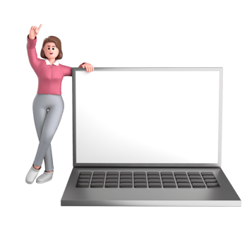 3d black business woman executive wearing a green suit pose standing with laptop, tablet, mobile phone, megaphone, 3d rendering png