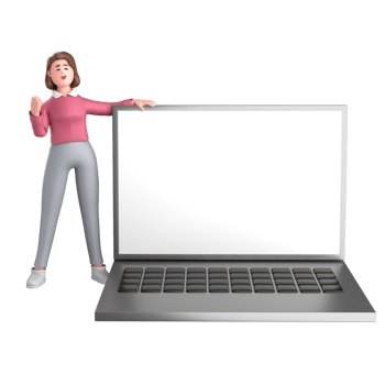3d black business woman executive wearing a green suit pose standing with laptop, tablet, mobile phone, megaphone, 3d rendering png