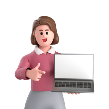 3d black business woman executive wearing a green suit pose standing with laptop, tablet, mobile phone, megaphone, 3d rendering png
