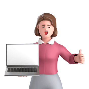 3d black business woman executive wearing a green suit pose standing with laptop, tablet, mobile phone, megaphone, 3d rendering png