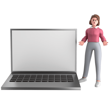 3d black business woman executive wearing a green suit pose standing with laptop, tablet, mobile phone, megaphone, 3d rendering png