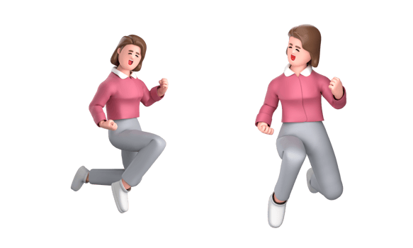 3d black business woman executive wearing a green suit pose standing with laptop, tablet, mobile phone, megaphone, 3d rendering png