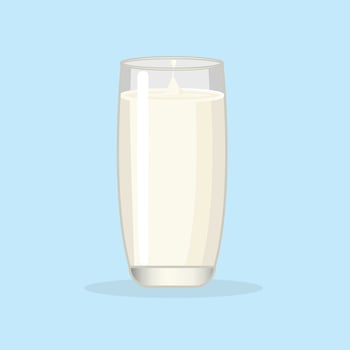 Illustration Vector graphic of a glass milk
