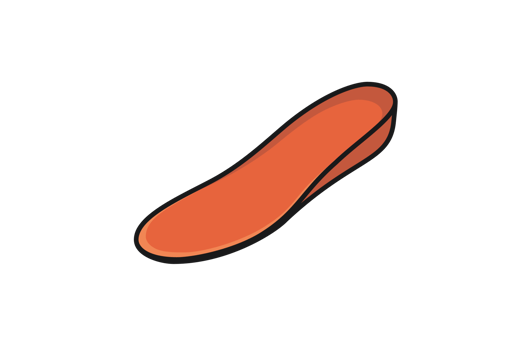 Comfortable Orthotics Shoe Insole Front View vector illustration. png