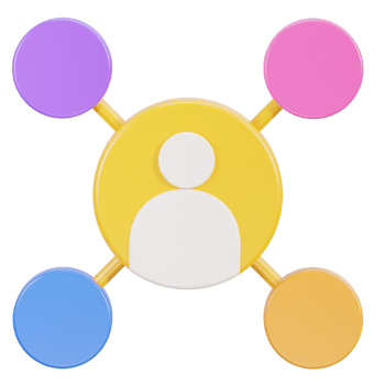user profile on network icon 3d rendering illustration png