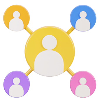 user profile on network icon 3d rendering illustration png