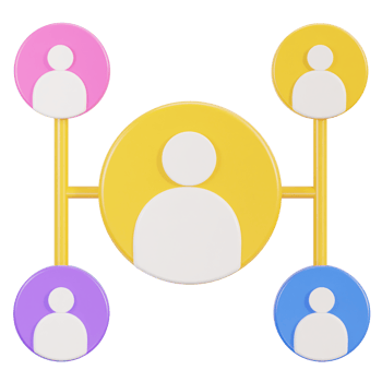 user profile on network icon 3d rendering illustration png