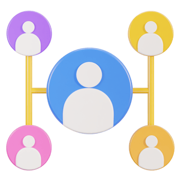 user profile on network icon 3d rendering illustration png