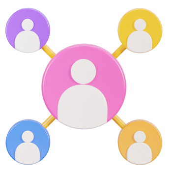 user profile on network icon 3d rendering illustration png
