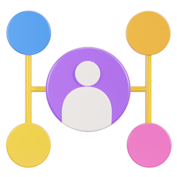 user profile on network icon 3d rendering illustration png