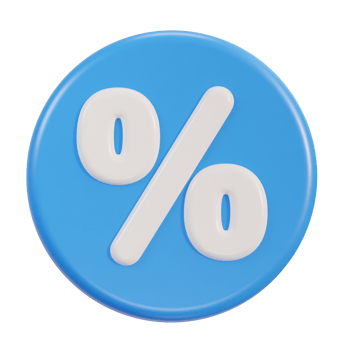 3d percent icon png