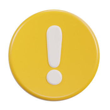 3d warning or danger risk message alert problem icon png