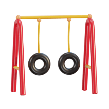 3d realistic playground for kids illustration for park item png