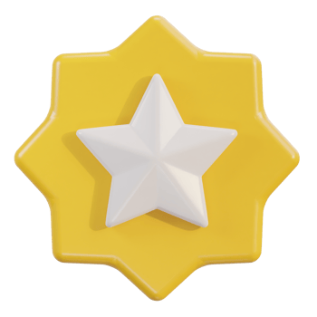 3d badge with star icon png