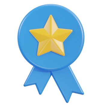 3d badge with star icon png