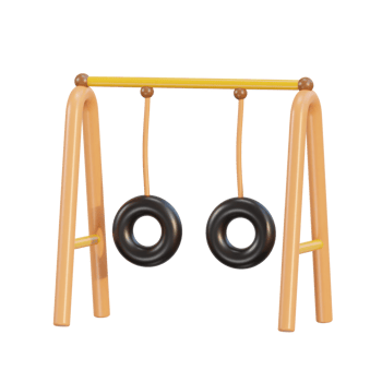 3d realistic playground for kids illustration for park item png