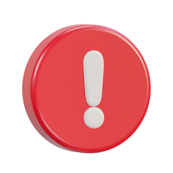 3d warning or danger risk message alert problem icon png
