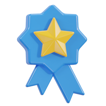 3d badge with star icon png