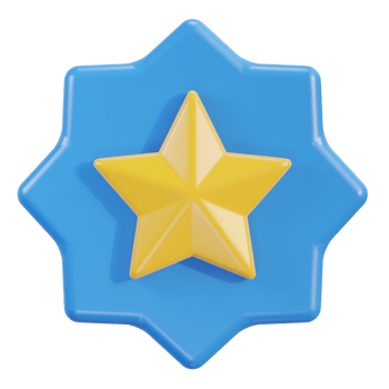 3d badge with star icon png