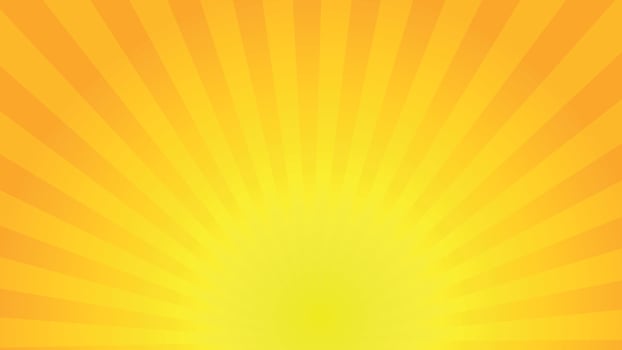 Yellow sunburst background design vector