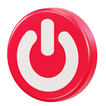 power button icon 3d illustration png