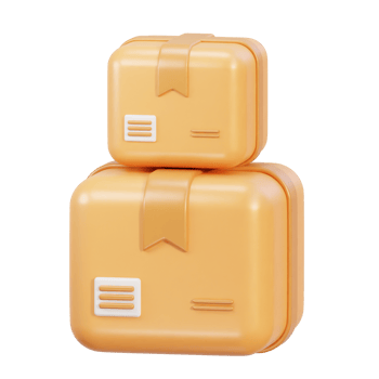 Cardboard box icon isolated on 3d render png