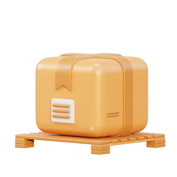 Cardboard box icon isolated on 3d render png
