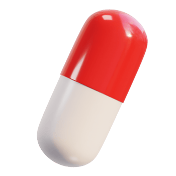 medical Pills capsule drug flying 3d icon illustration png