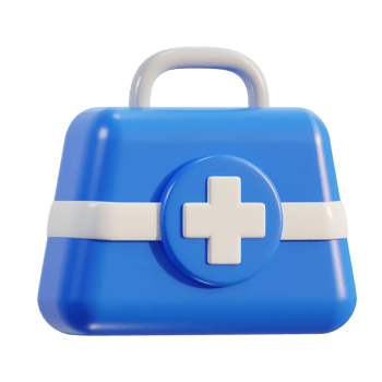 First aid kit emergency box medical help suitcase icon png