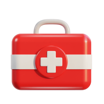 First aid kit emergency box medical help suitcase icon png