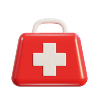 First aid kit emergency box medical help suitcase icon png