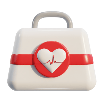 First aid kit emergency box medical help suitcase icon png