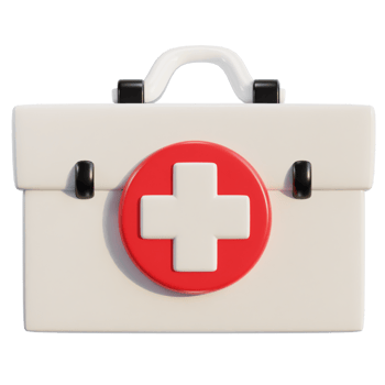 First aid kit emergency box medical help suitcase icon png
