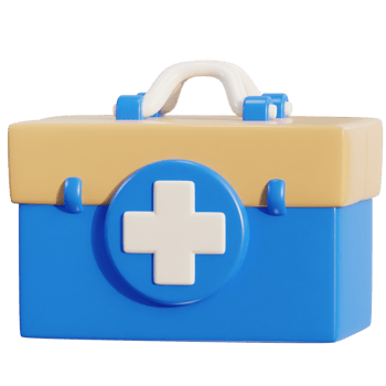 First aid kit emergency box medical help suitcase icon png